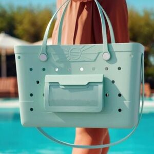 Beachcomber EVA Tote Bag Mint Green Large Utility Carryall Beach
